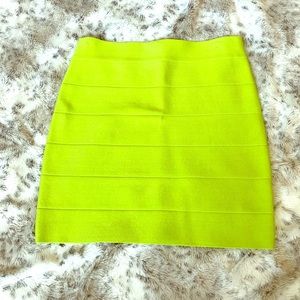 Bebe neon rayon spandex bandage skirt